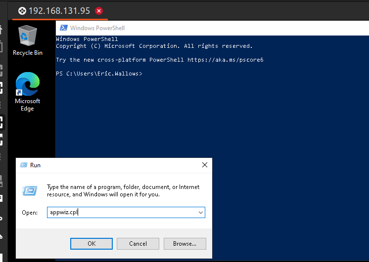 appwiz.cpl showing ManageEngine is not listed as an installed program