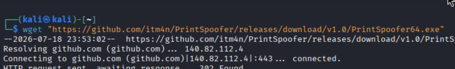 Staging PrintSpoofer on the target